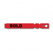 9" x 1" EnviroFlex Wrap-Around  "SOLD" Tags Red  